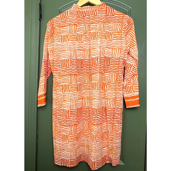 NWT Ro's Garden Tokyo Short Mini Dress Coverup Resort Boho Kurta Orange Basa XS - Picture 3 of 6